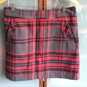 Fun Red Plaid Skirt