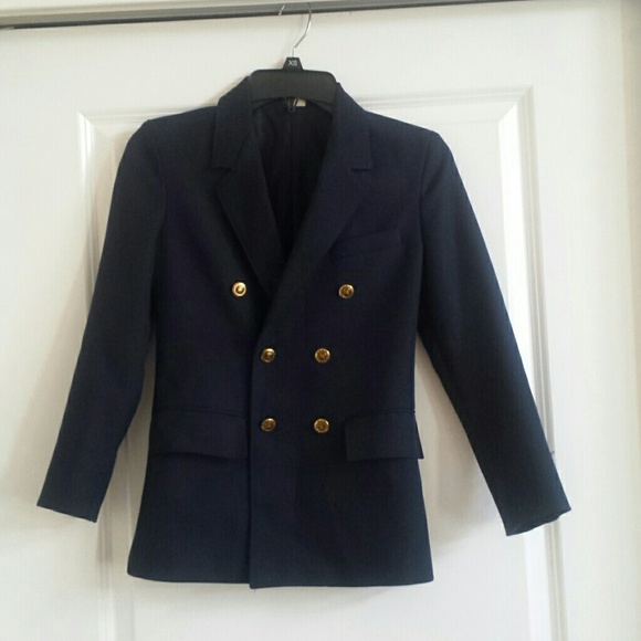 Military Style Navy Blazer Size XS