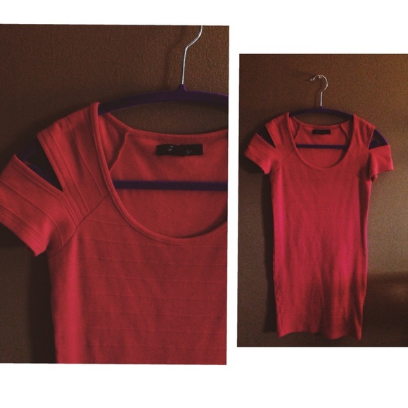 Valentine's Red Body Con Cut Out Dress