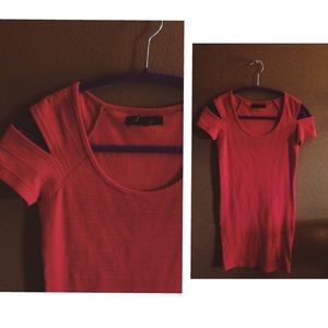 Valentine's Red Body Con Cut Out Dress