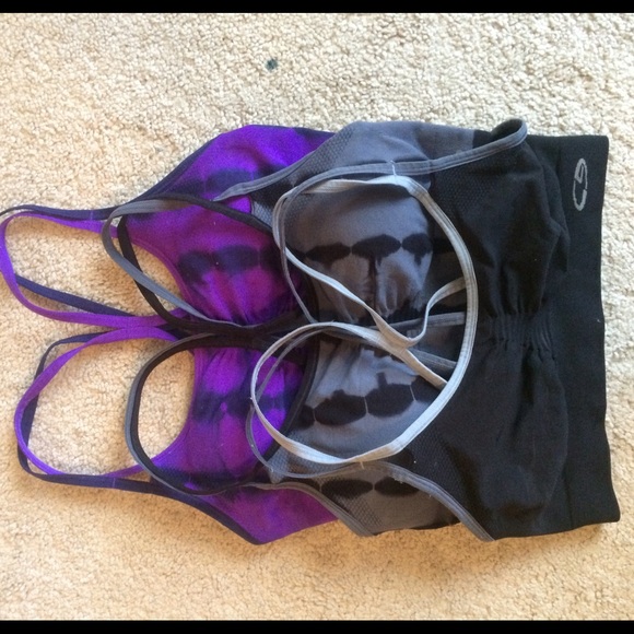 Set of 3 champion sports bras cute back!