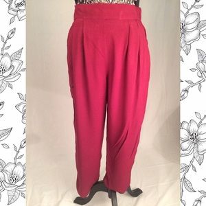 Red High waist Pants