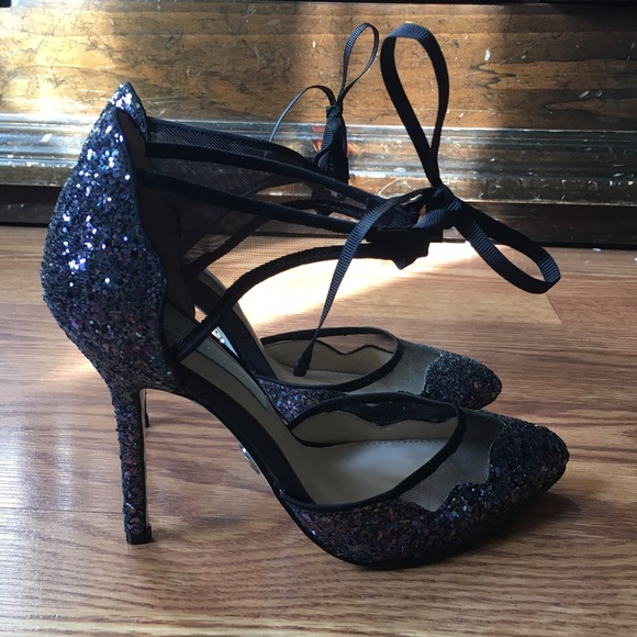 NWOT Betsey Johnson glitter heels