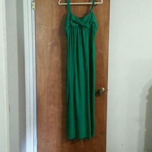 Maternity green maxi dress