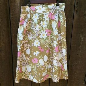 Vintage 1970s Cotton Wraparound Skirt