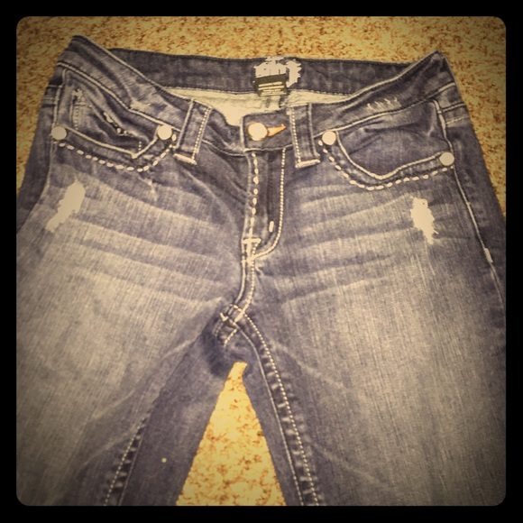 Dark denim jeans