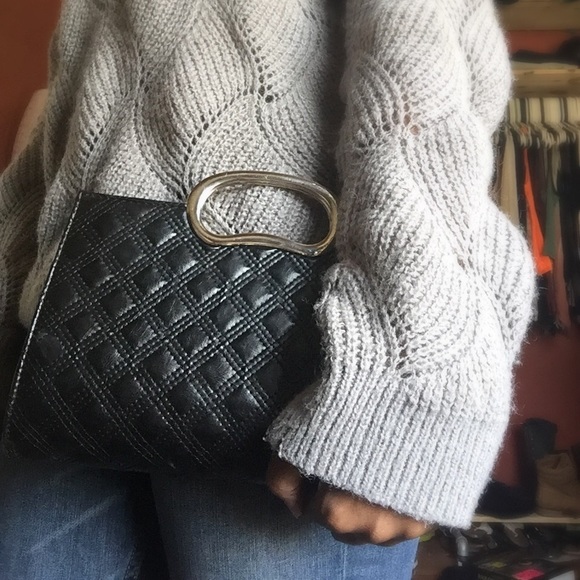 Black Textured Clutch - Picture 3 of 4