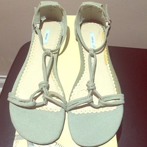 New Kimchi Blue strappy sandals blue green