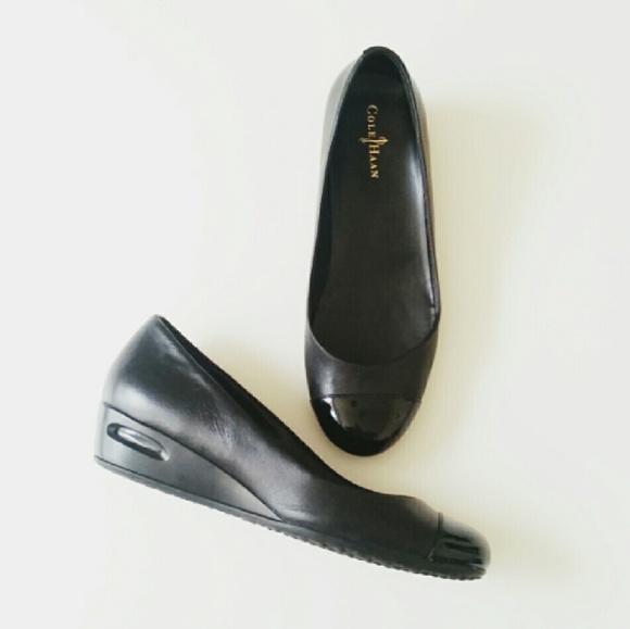 Cole Haan Black Wedges with Nike Air Tech - sz 5.5