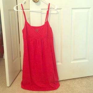 Cute light 100% cotton spaghetti strap red dress.