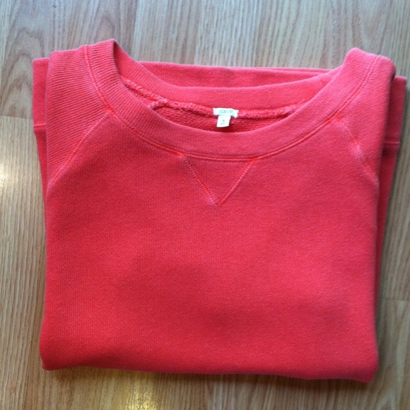 ❌SOLD❌Crew coral cotton sweatshirt - Picture 2 of 4