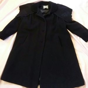 Vintage Girls Size 5 Navy Blue English Pea Coat