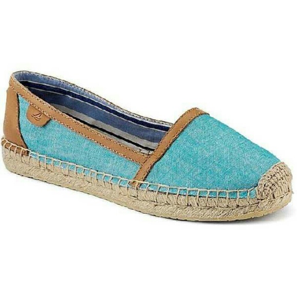 Sperry Shoes - NWOB Sperry Top-Sider blue linen espadrilles