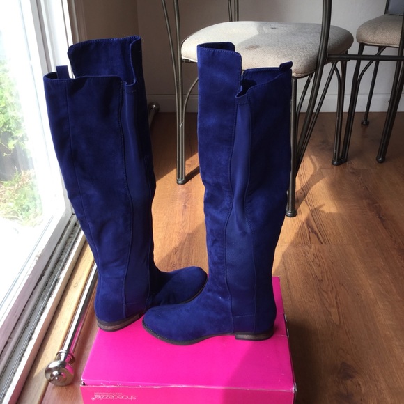 Shoe Dazzle Shoes - Knee High Royal Blue Boots
