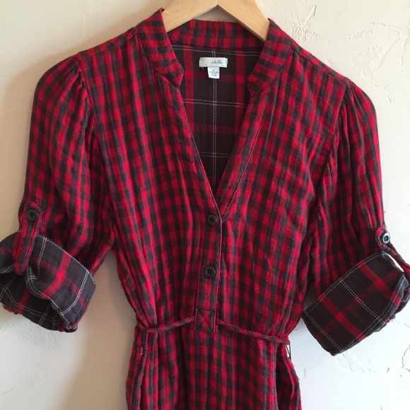 Anthropologie plaid top