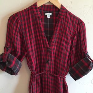Anthropologie plaid top
