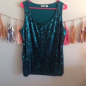 Sequin tank top