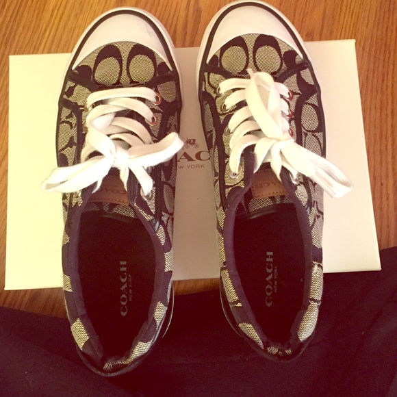Black and White Coach Sneakers