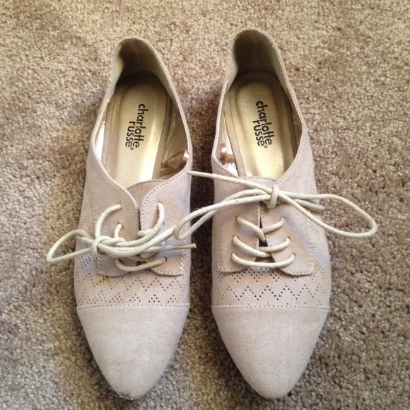 Beige oxfords
