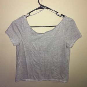 Open bow back crop top