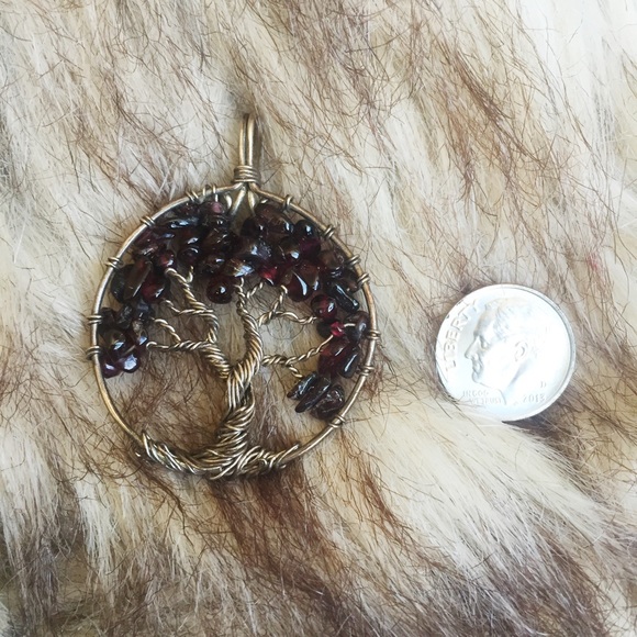 Wire Wrapped Tree of Life Pendant with Amethyst