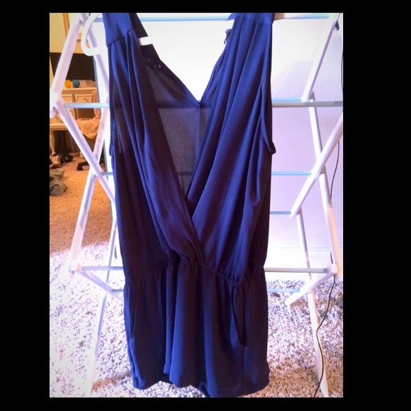 BCBG Navy Romper