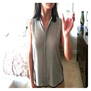 Pretty Loft button down sleeveless blouse