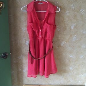 Pink sheer type spring dress