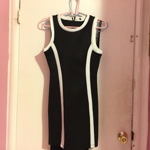 Black & white bodycon dress