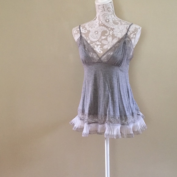 Victoria's Secret Tops - { Victoria's Secret } cotton and lace camisole
