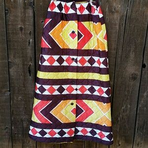 Vintage 1960s 1970s Mod Maxi Skirt