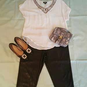 Faux leather leggings