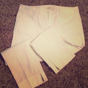 LOFT white Marisa ankle pants 6p
