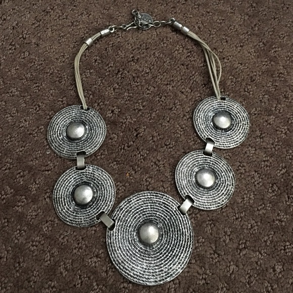 Turkish silver circle necklace!