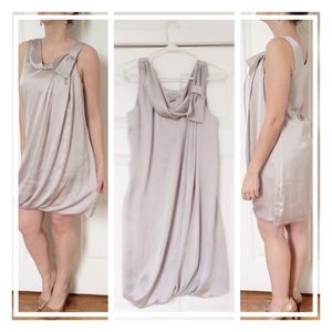H&M silky silver mini dress