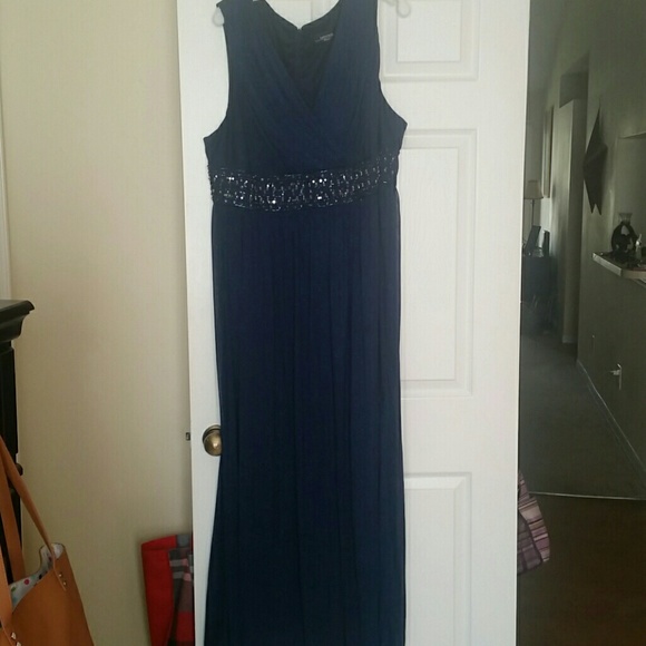 Plus size Navy bridesmaid dress / Prom