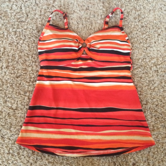 Stripped Tankini Top