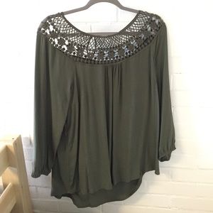 Olive green blouse