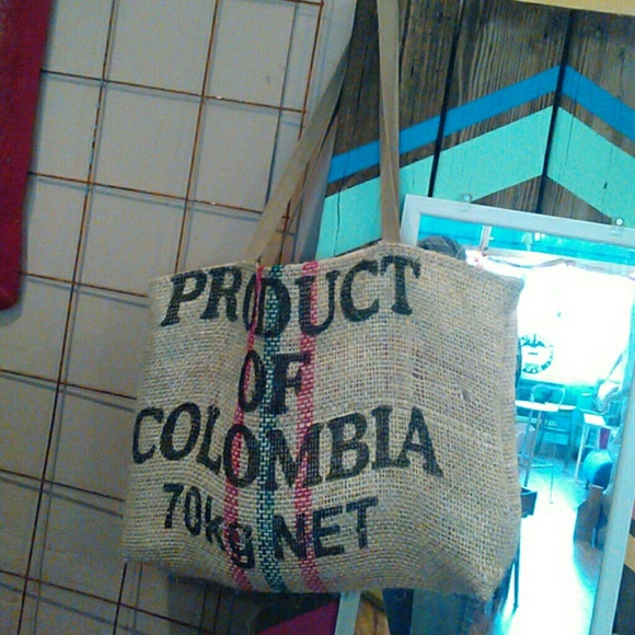 Upcycled coffee bean tote large
