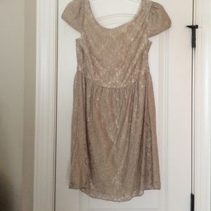 Cream colored lace eyelet dress Chelsea & Violet