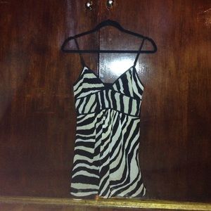 Zebra stripe chiffon top