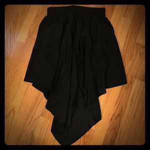 Oak NYC Black Silk Asymmetric Skirt