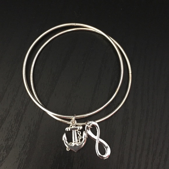 Anchor & infinity bracelet