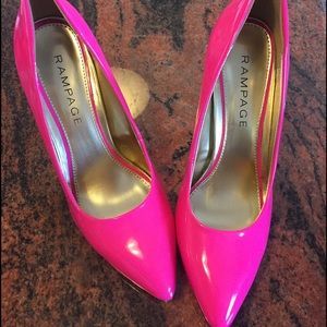 Hot pink heels worn once!