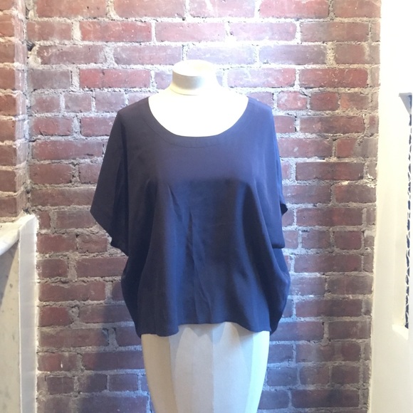 Black silk top