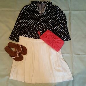 Lightweight polka dot button down