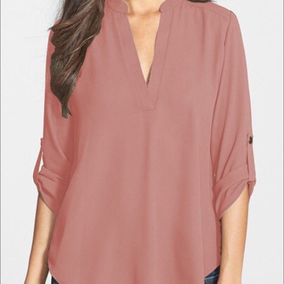 Light Brown / Tan Flowy Shirt