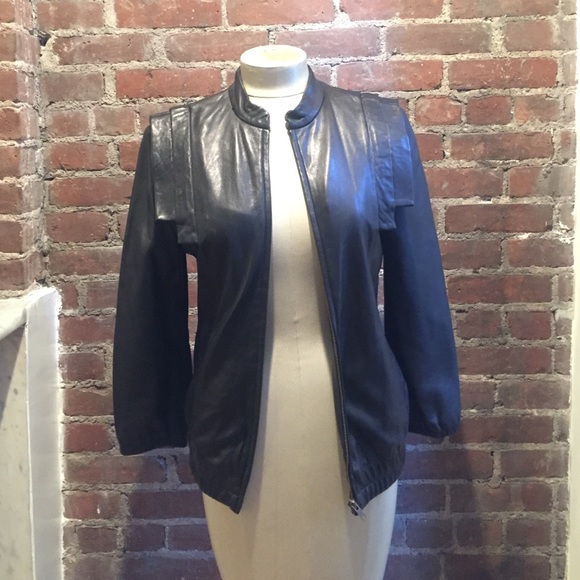 Black leather jacket
