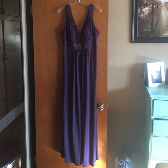 Purple David's bridal dress