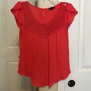 coral spring blouse